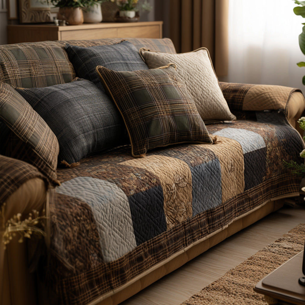 Warm Homestead Quilted Sofa Cover NCU0NT11993