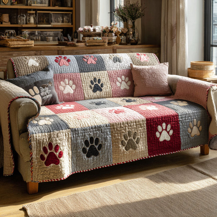 Warmhearted Paws Quilted Sofa Cover NCU0PT10904