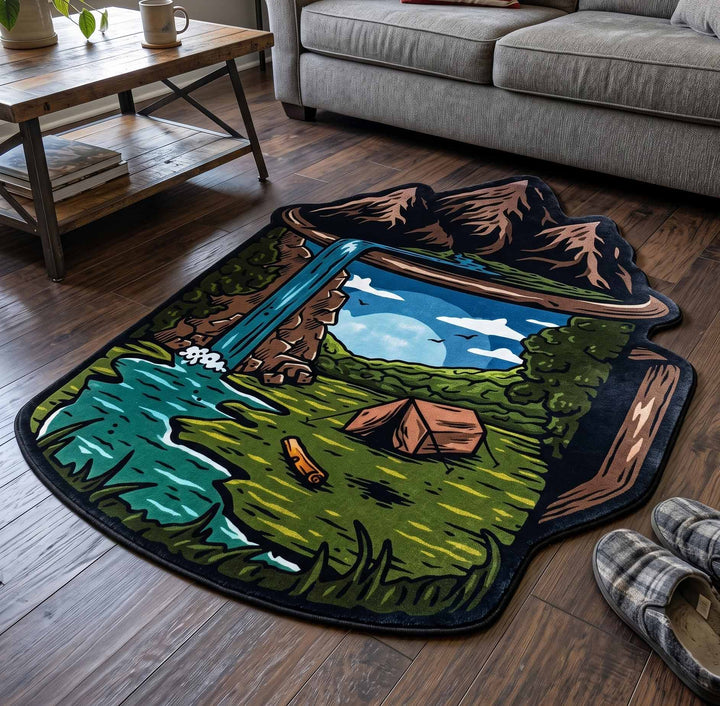 Wild Lake Custom Shape Area Rug NCU0XD2752