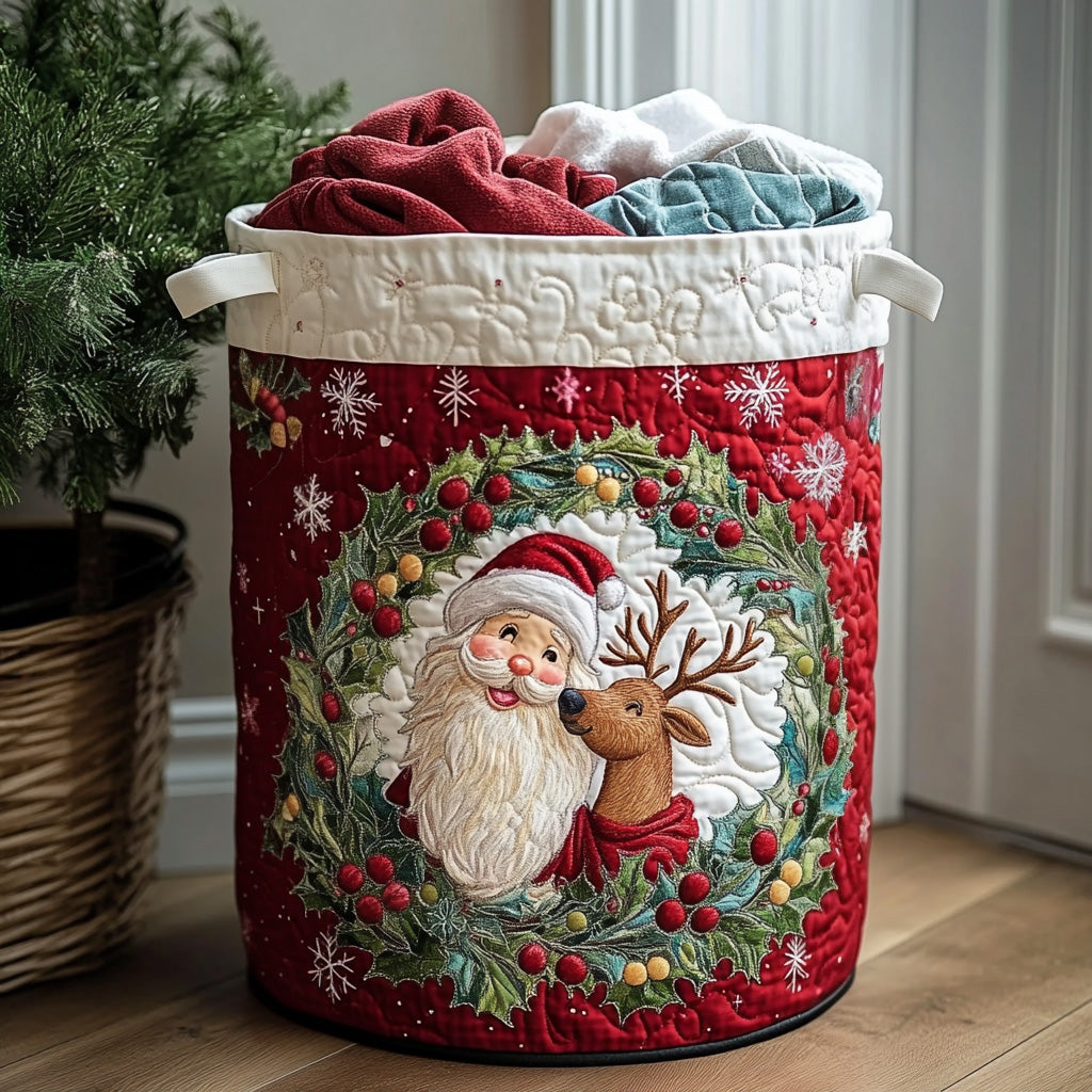 Christmas Quilted Laundry Basket NCU0QN028
