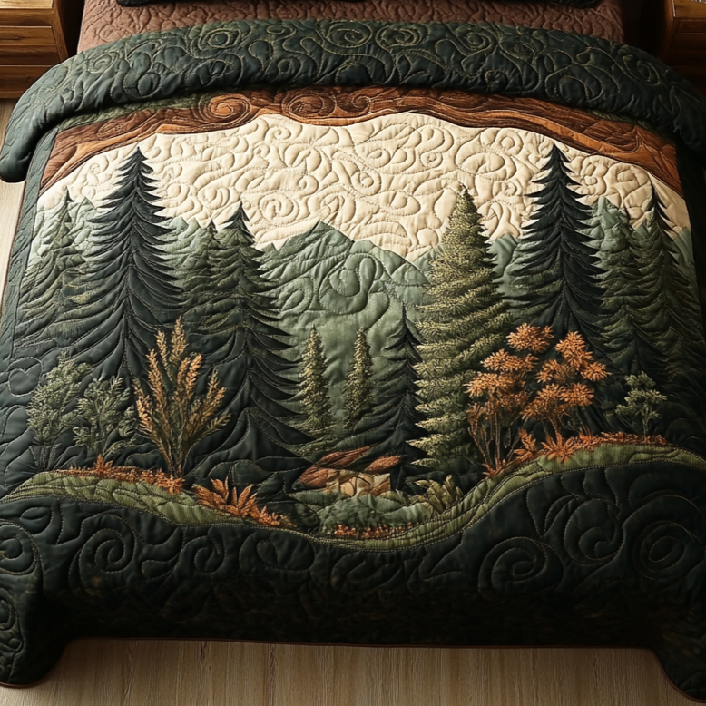 Woodland Wanderlust Quilted Blanket NCU0DV6226