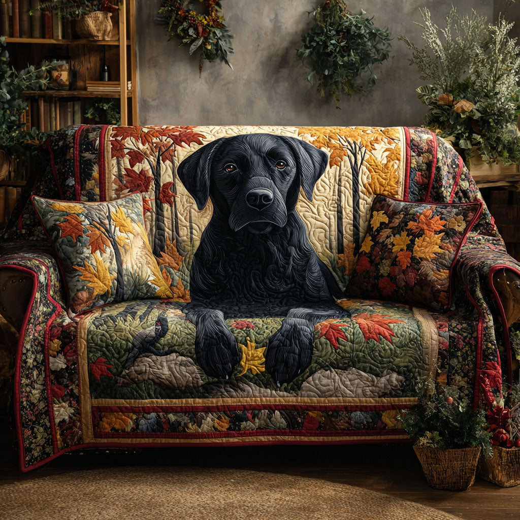 Woodland Lab Quilted Sofa Cover NCU0PT10186