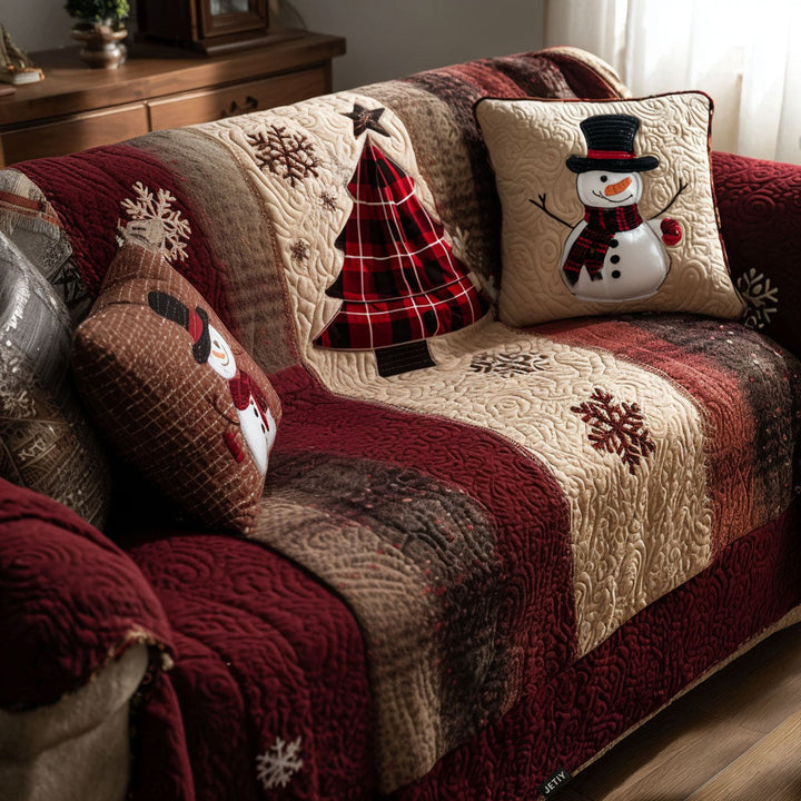 Yuletide Bloom Quilted Sofa Cover NCU0PT9781