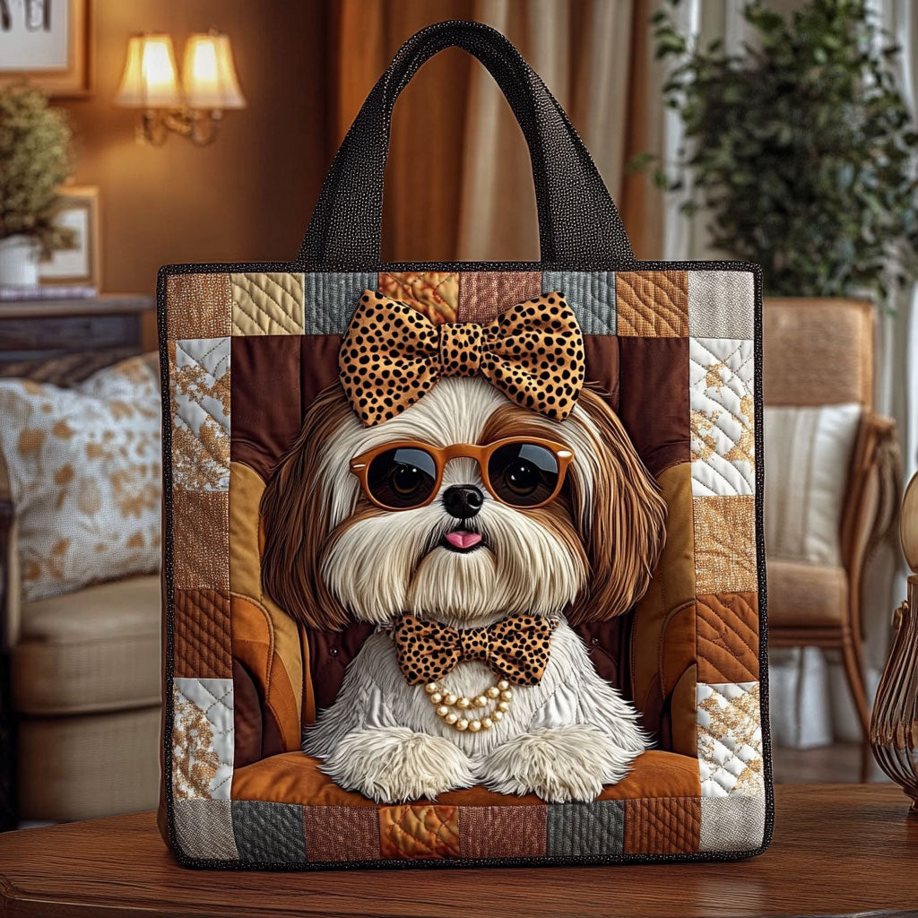 Fashion Shih Tzu KL0312001CL Quilted Tote Bag